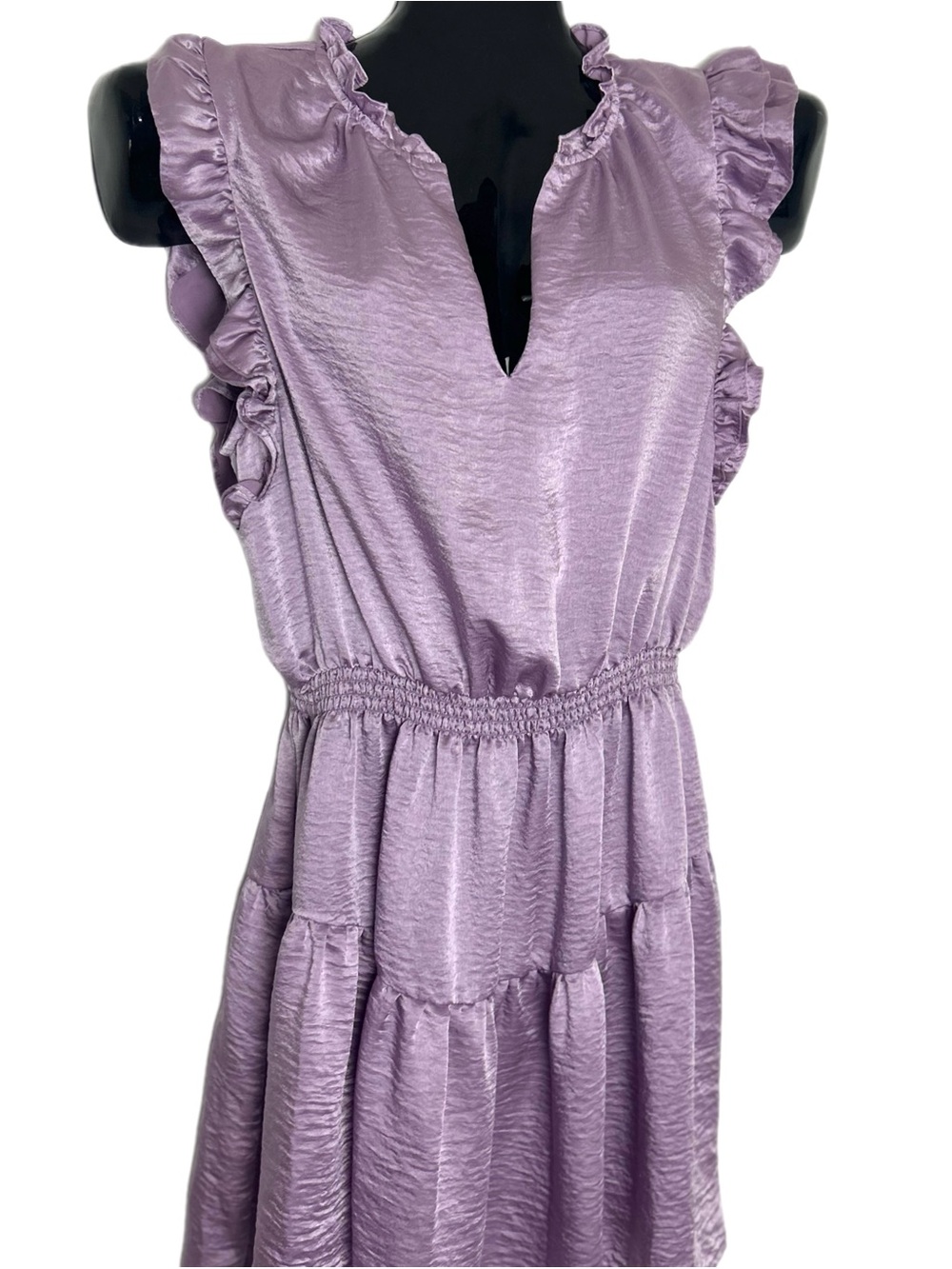 Steve Madden Lilac Ruffle Tiered  Dress